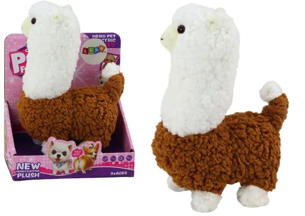 Lama Interactive Pet Brown Alpaca Walks Game 23 cm