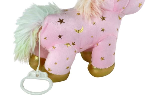 Unicorn Plys Sovende Dyr Vuggevise Pink Med Stjerner Sæt