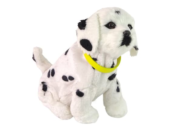 Interaktiv plysch dalmatisk hund skäller och viftar på svansen