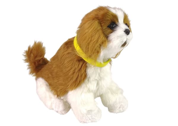 Interactive Dog Cavalier Plush Dog gøer og ryster på halen