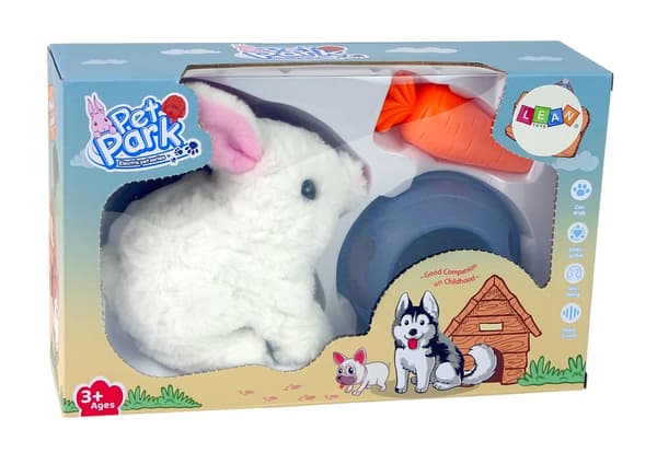 Interaktiv Mascot Bunny Rabbit White Bowl Gulerod