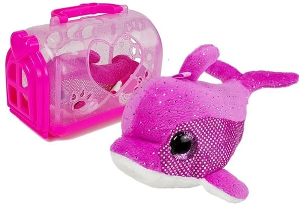 Liten delfin med transportmaskot