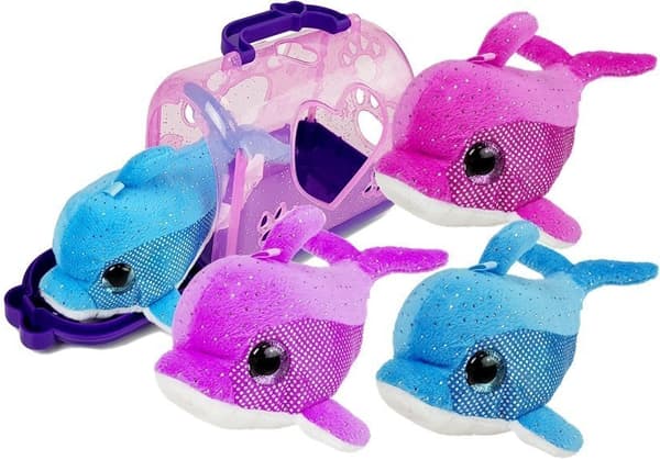 Liten delfin med transportmaskot