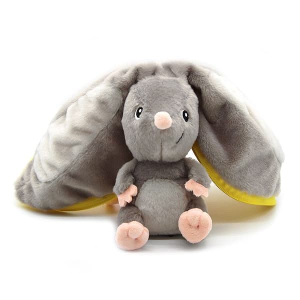 Plyschleksak - Les Déglingos - Flipetz Lemon Mouse - 2 i 1 - Gul - 15x13x22 cm