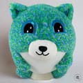 Pikkukuva 3 / 11: Hugpals 30cm Blue and Green Leopard Print Plush Ball Toy