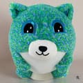 Pikkukuva 4 / 11: Hugpals 30cm Blue and Green Leopard Print Plush Ball Toy