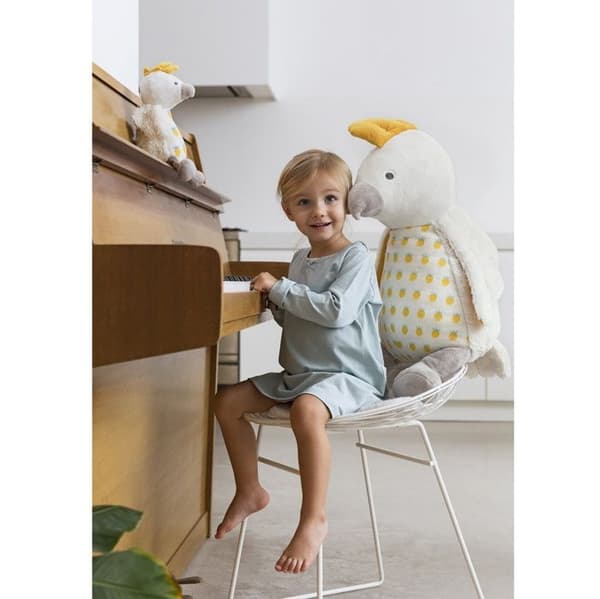 Peluche - Happy Horse - Corey - Cacatösa med gul krönt - 24cm - Mjukhet för baby