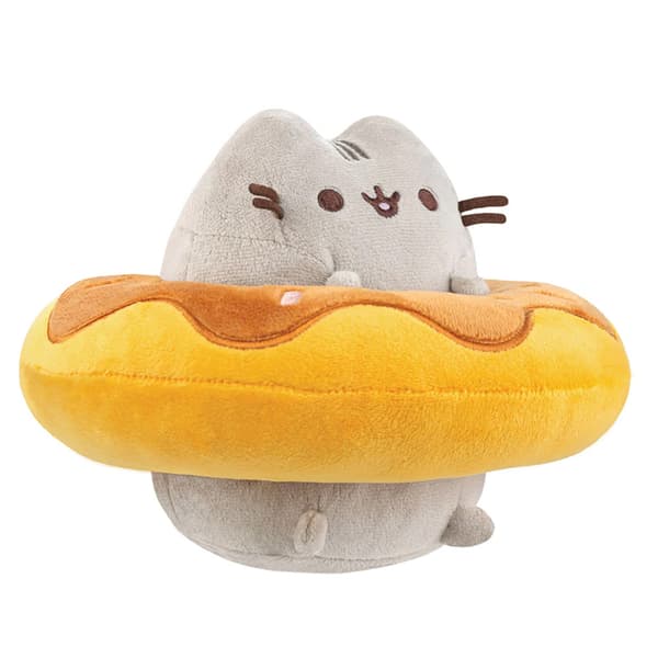 Pusheen - Pusheen plysmaskot i en chokoladedoughnut, 21 x 13 cm