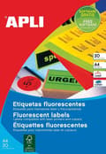 Miniatyrbild 1 av 3: Lim/etiketter Apli 99,1 x 67,7 mm Gul A4 20 ark