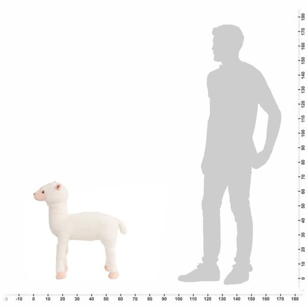 stående tøjdyr alpaca plysstof XXL hvid