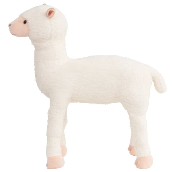 stående tøjdyr alpaca plysstof XXL hvid