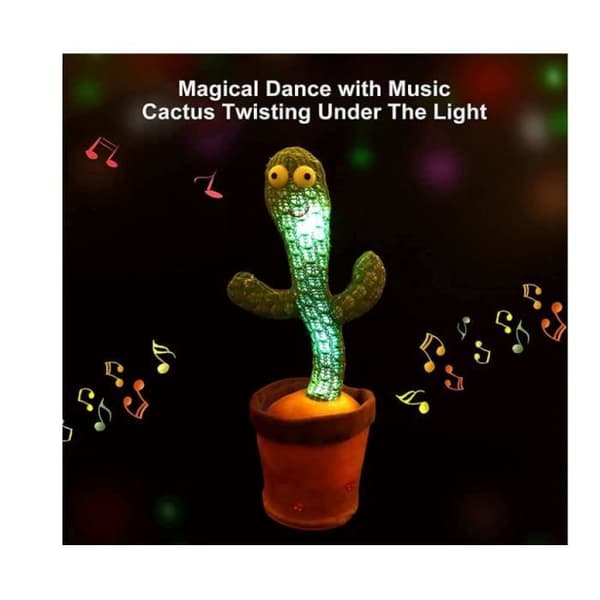 KAWAII Singing and Dancing Cactus Plyschleksak - 120 sånger - Hemtillbehör och present till barn