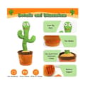Miniatyrbild 4 av 4: KAWAII Singing and Dancing Cactus Plyschleksak - 120 sånger - Hemtillbehör och present till barn