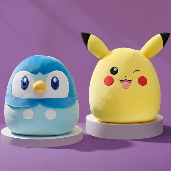 Plysch - BANDAI - Pokémon - Squishmallows 50 cm - Piplup - Stor ultramjuk plyschleksak - JWS00049