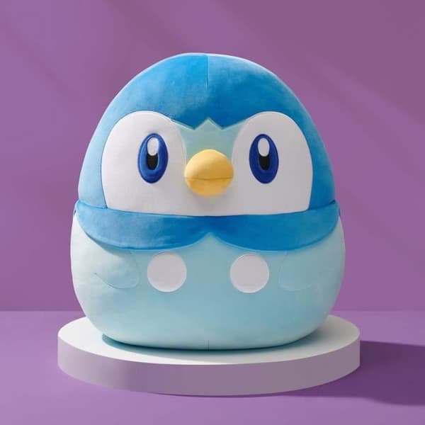 Plysch - BANDAI - Pokémon - Squishmallows 50 cm - Piplup - Stor ultramjuk plyschleksak - JWS00049