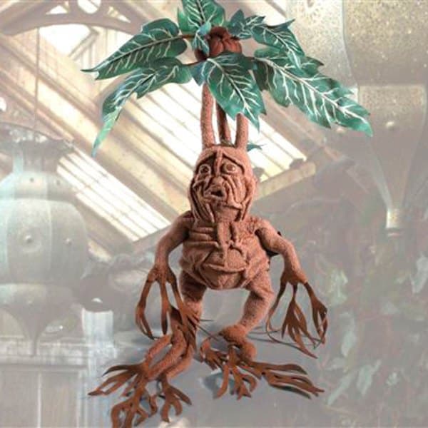 Noble Collection Mandrake Teddy Harry Potter Ruskea