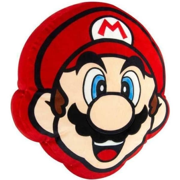 Super Mario plyschleksak - Mega huvud - 36 cm - Röd - Blandat - 0 månader - Barn - Super Mario - Interiör - Plysch