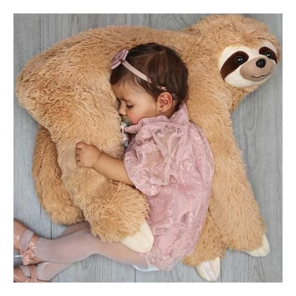 Sloth Plyschkudde - GENERIC - Gosedjur &amp; nallar - Vit - 90x40x60 cm