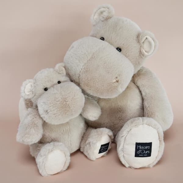 Peluche - HISTORIA OM BJÖRNAR - Flodhäst - 40CM - Beige - Bebis