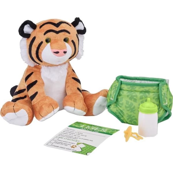 Plyschleksak - Melissa & Doug - Baby Tiger - 30 cm - Orange - 5 stycken ingår