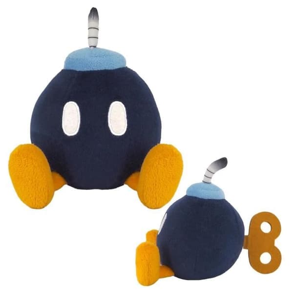 Peluche - NINTENDO - Bob-Bomb - 13cm - Super Mario - Svart