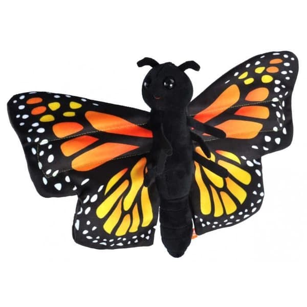 Plyschleksak - Wild Republic - Monarch Butterfly - 20 cm - Svart - För barn från 4 år och uppåt
