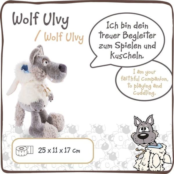 Nici Plyschleksak - 48468 - Ulvy Wolf Plyschleksak 25cm