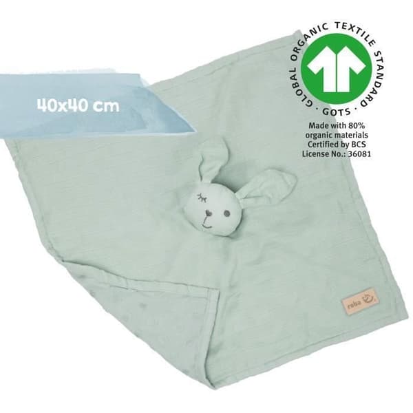 Lil Planet Organic Rabbit Helper - ROBA - 40 x 40 cm - Grön