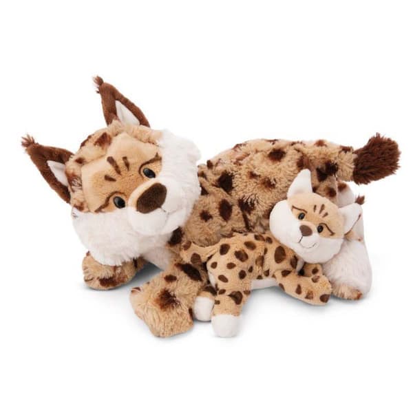 Nici Lodjurs Mamma 40 20 Cm & Unge 20 Cm Liggande Teddy