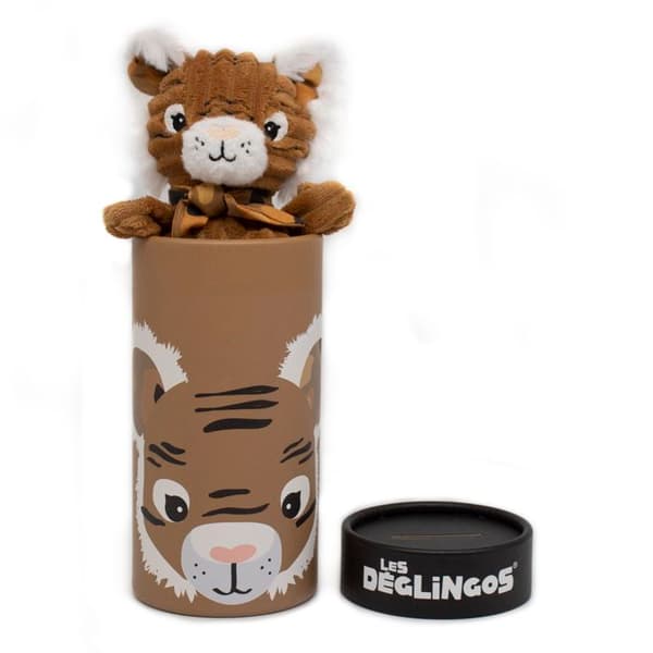 Les Déglingos - Doudou Petit helt enkelt "Melimelos lle Tigre" i kartong