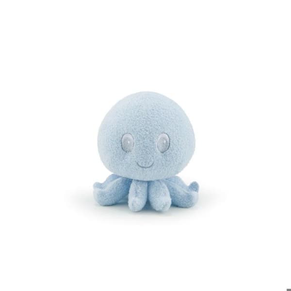 Peluche Trudi - Blått Polipetto - Integrerad rangle - Maskintvättbar