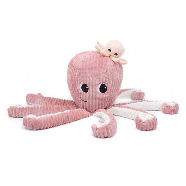 Les Deglingos plyschleksak - Ptipotos bläckfisk mamma och bebis rosa - 45cm - Barn - Inomhus