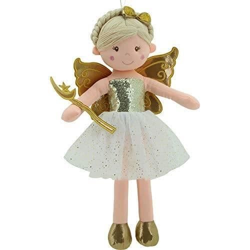 Tygdocka Fairy Plush Princess 60 cm Guld - Sweety Toys - Flamskyddande och allergivänliga