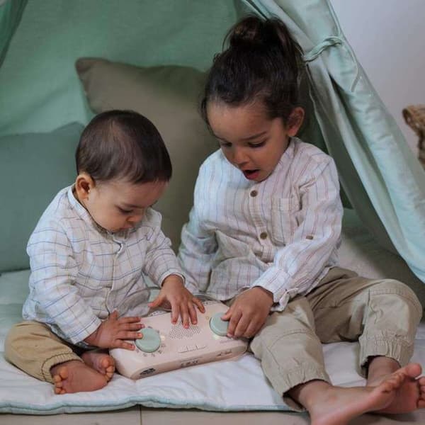 Nattlampa och storybox - Cloud b - CloudBox EN/FR - Beige - Elektrisk - 12 månader och uppåt