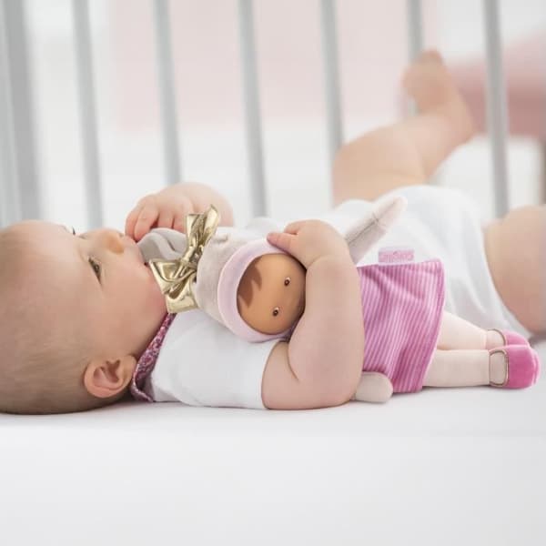 My Doudou COROLLE - Miss Rayée Rêves d'Etoiles - 25 cm - liten docka - vaniljdoft - från födseln
