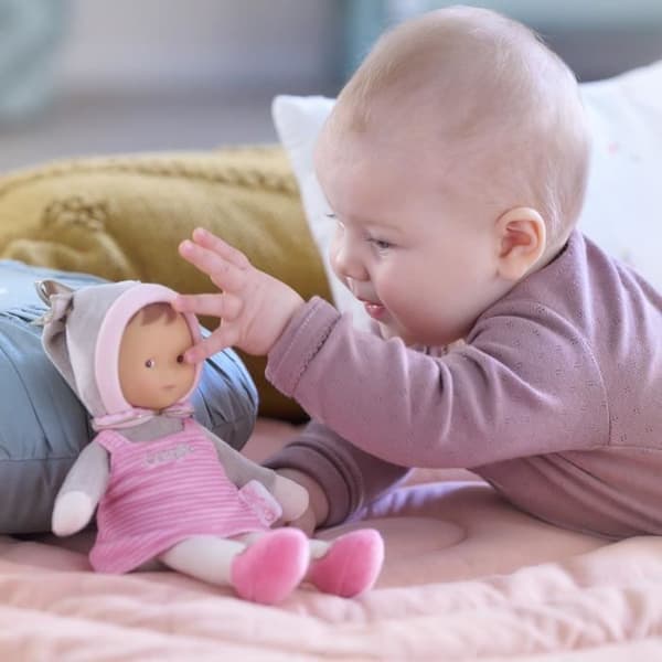 My Doudou COROLLE - Miss Rayée Rêves d'Etoiles - 25 cm - liten docka - vaniljdoft - från födseln