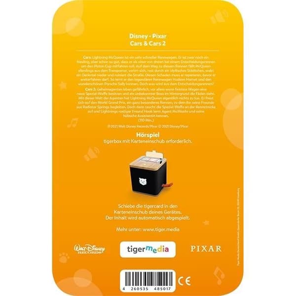 TIGERMEDIA 4518 TIG.CARD-'DISNEY 1 - BILAR 2 MULTICOLOR
