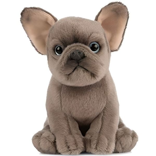 Living Nature Soft Toy - Uppstoppad fransk bulldoggvalp (16cm) AN437