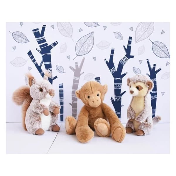 Ekorre plyschleksak - BEAR STORY - Djur i naturen - 25 cm - Grå - Blandat