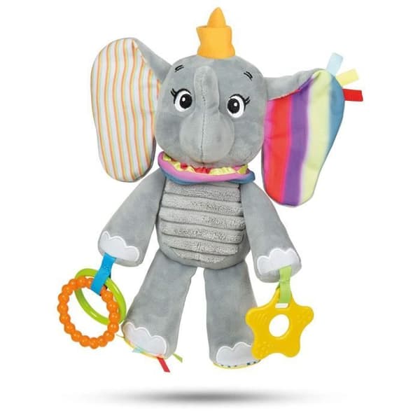 CLEMENTONI Disney Baby - Dumbo First Activities Soft Toy - Early Learning Game