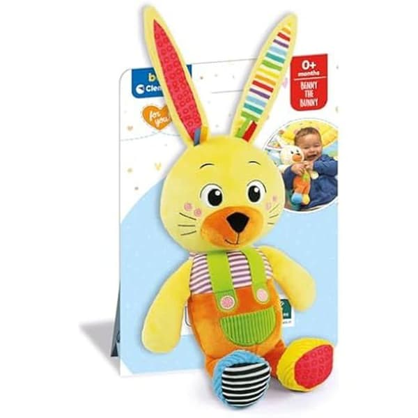 Clementoni - Baby for You Rabbit Benny The Bunny-Plush, Early Childhood Game, First Activity Toy, Washable Baby Man
