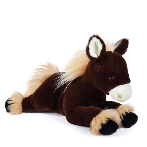 Mjuk leksak - BEAR STORY - Liggande häst - kastanj - 35/44 cm