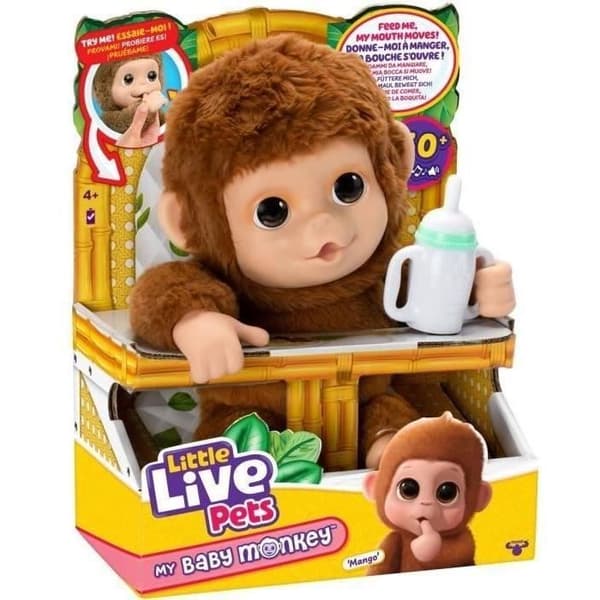 My Baby Monkey - ÄLGEKAKAR - LITTLE LIVE DET - Interaktiv apa med tillbehör