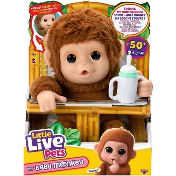 My Baby Monkey - ÄLGEKAKAR - LITTLE LIVE DET - Interaktiv apa med tillbehör