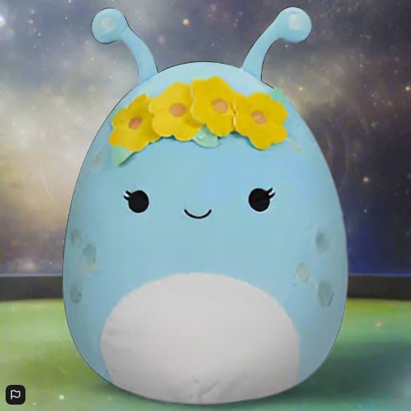 Original Squishmallows 40cm Natnat the Blue Alien Soft Toy