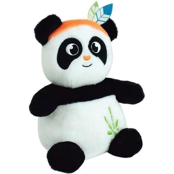 INDIAN PANDA varmvattenflaska plyschleksak - JEMINI - H 21 cm - Vit och svart - Baby