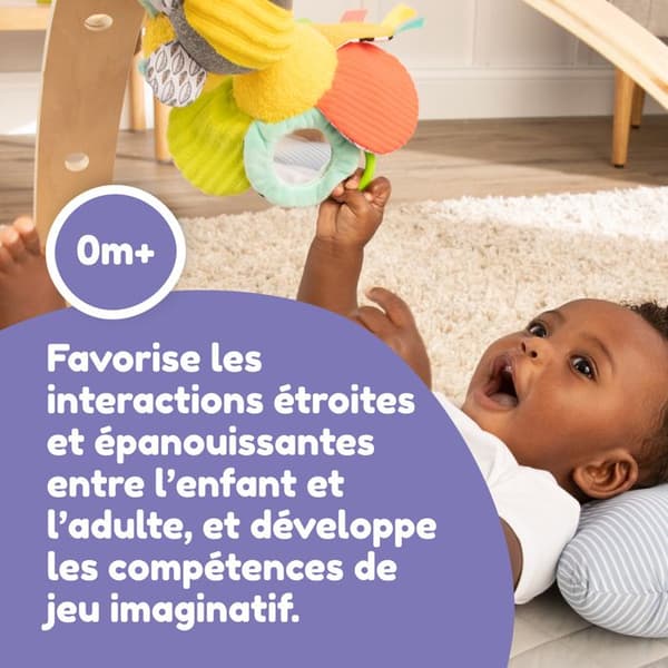 Lamaze Buzzy the Bee - Sensorisk utvecklingsmjuk leksak för bebisar i åldrarna 0 till 6 månader att klämma på för att ta med överallt