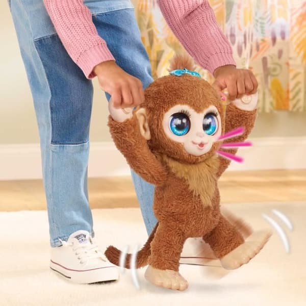 Interaktiv leksak - FURREAL FRIENDS - Peanut the Monkey - Över 100 reaktioner, promenader, balansering och kel
