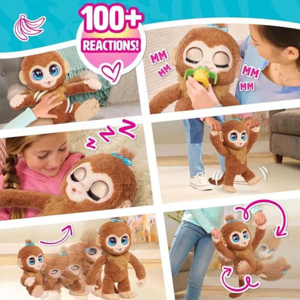 Interaktiv leksak - FURREAL FRIENDS - Peanut the Monkey - Över 100 reaktioner, promenader, balansering och kel
