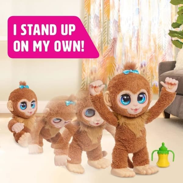 Interaktiv leksak - FURREAL FRIENDS - Peanut the Monkey - Över 100 reaktioner, promenader, balansering och kel